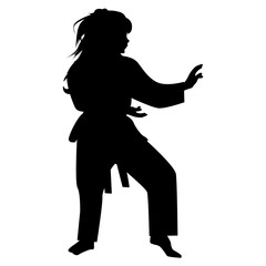 Girl Martial Art Silhouette