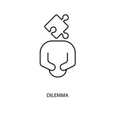 dilemma concept line icon. Simple element illustration. dilemma concept outline symbol design.