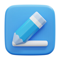 WRITE 3D ICON ILLUSTRATION