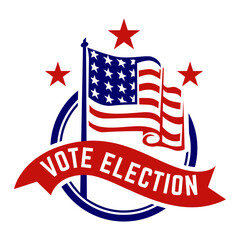 USA Presidential Election vote clipart template vector design.