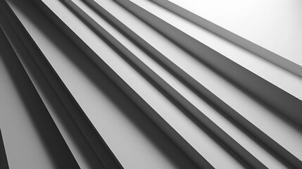 Obraz premium abstract design with monochromatic black and white stripes converging at a point, creating a 3D effect