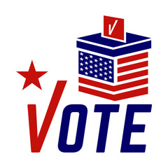 USA Presidential Election vote clipart template vector design.