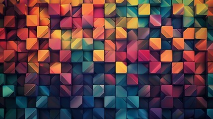 Mosaic-style wallpaper composed of tessellating shapes that tessellate and rearrange themselves over time.