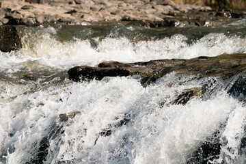 Obraz premium Closeup of The Haruru Falls