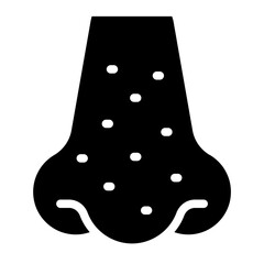 Blackhead comedo nose icon