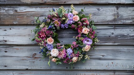 Create your own charming midsummer floral wreath Displayed against a rustic wooden backdrop this DIY flower door wreath captures the essence of a Midsummer night dream decoration perfect fo