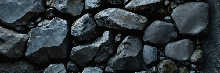 
Black stone texture. View from above.