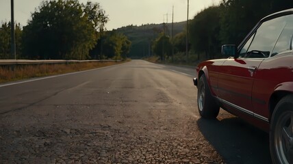 car driving on the road