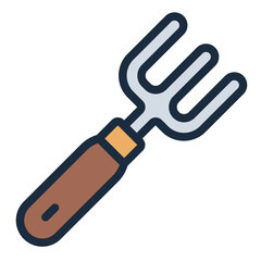 Fork gardening tools icon
