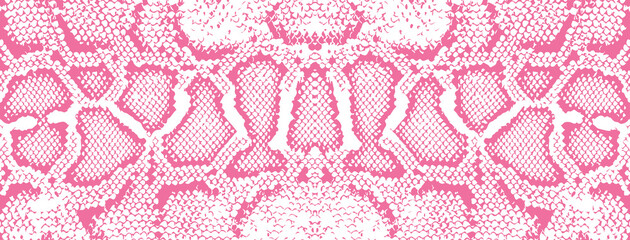 Print texture pattern pink and white snake. Vector illustration. © Natallia