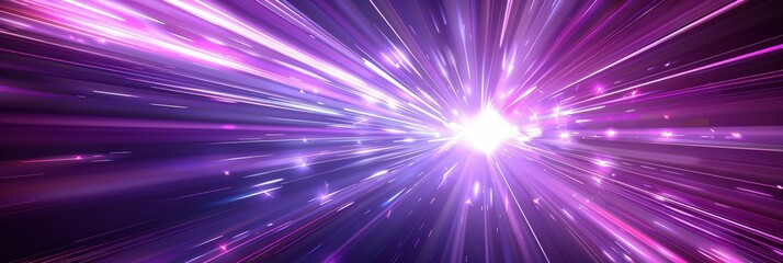 Naklejka premium Abstract Purple Light Rays with a Glowing Center
