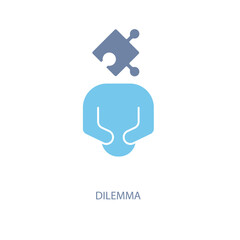 dilemma concept line icon. Simple element illustration. dilemma concept outline symbol design.