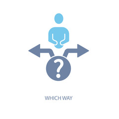 which way concept line icon. Simple element illustration. which way concept outline symbol design.