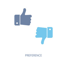 preference concept line icon. Simple element illustration. preference concept outline symbol design.