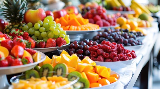 Buffet featuring a variety of fresh fruit options Recipes utilizing fruits