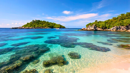 Fototapeta premium Photos of Beauty in the Middle of the Sea