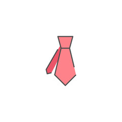 Tie, Simple Vector Color Line Icons, Illustration.