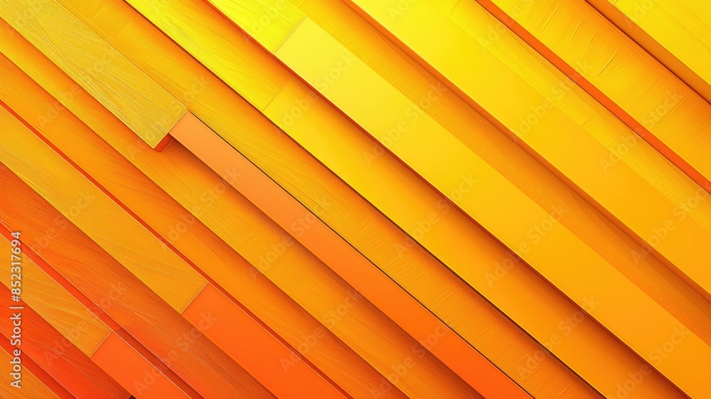 Poster vibrant yellow and orange diagonal lines create a dynamic and colorful visual experience in a modern
