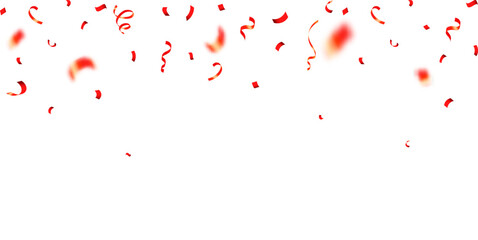 Confetti celebrations design isolated on transparent background. Luxury greeting card.