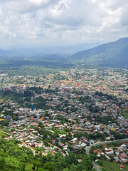 Panoramic view of the magical town Xicotepec in the northern mountains of the state of Puebla in Mexico