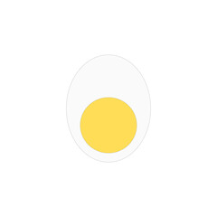 isolated boiled egg on a white background