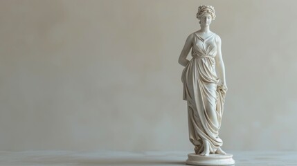 Greek sculpture of beautiful young woman, marble statue, Ancient Greek architecture, Roman sculpture