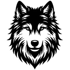 Silueta de cabeza de lobo