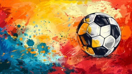 Vector banner design for the 2024 European soccer competition in Germany