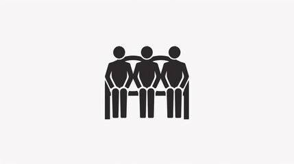 Icon: three people forming an armchair shape, arms around each other.