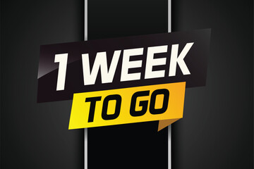 1 week to go word concept vector illustration and 3d style for use landing page, template, ui, web, mobile app, poster, banner, flyer, background, gift card, coupon

