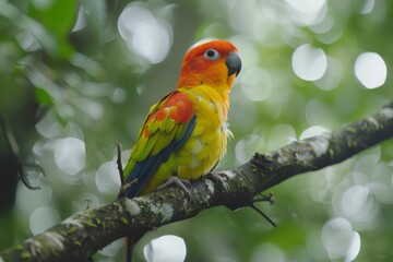 parrot in a tropical forest