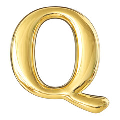 Gold 3D Font Letter Q uppercase © Chetra168