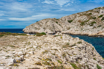 Paysage rocheux des iles du Frioul
