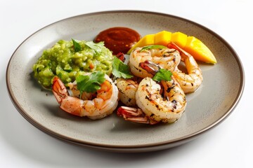 Grilled Shrimp Feast with Smoky Chipotle Sauce and Mango