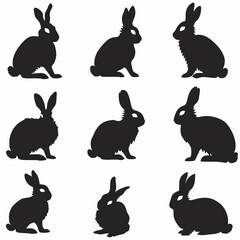 rabbit silhouettes