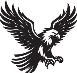 Eagle silhouette vector illustration..