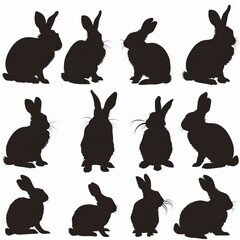 rabbit silhouettes