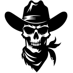 Cowboy skull silhouette