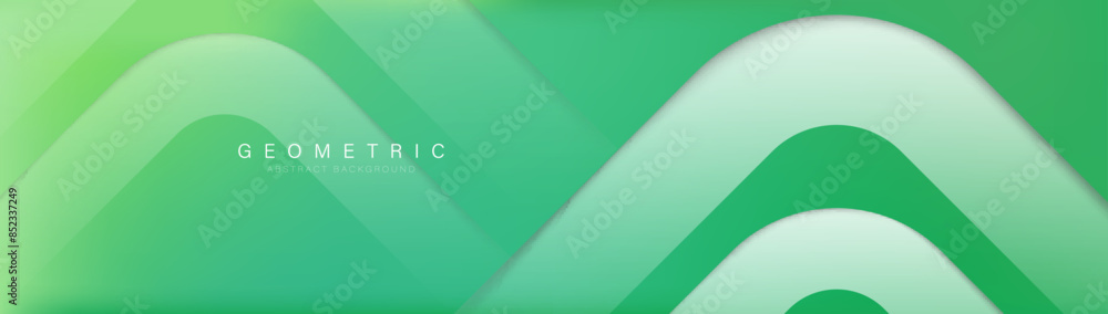 Leinwandbilder abstract green background with white geometric triangle lines. modern minimal trendy lines pattern h