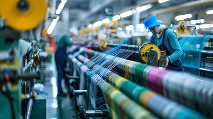 Industrial Weaving Factory Interior