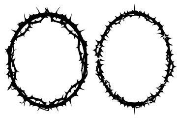 黒の棘の飾りフレーム © nekokawaodori