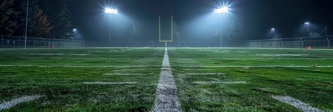 Night Football Field Under Lights