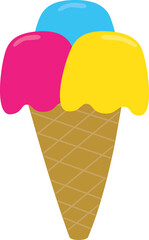 A vector art of an ice cream.