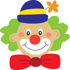 A vector art of a clown.