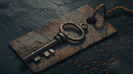 An old key with a writable tag