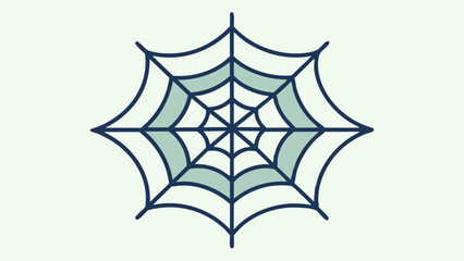 Vector illustration of a spider web icon, representing the beauty of nature in the woods.