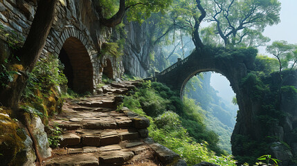 old bridge in the forest