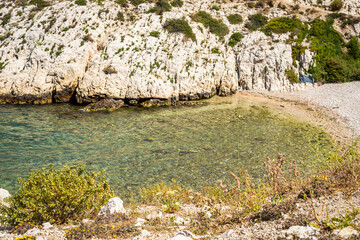 Paysage rocheux des iles du Frioul