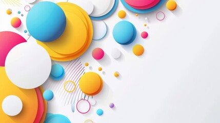 Modern geometric background with colorful elements