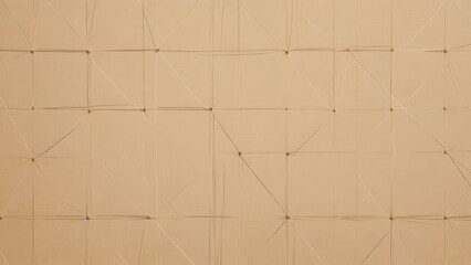 Abstract Beige Geometric Pattern with Lines and Points.
